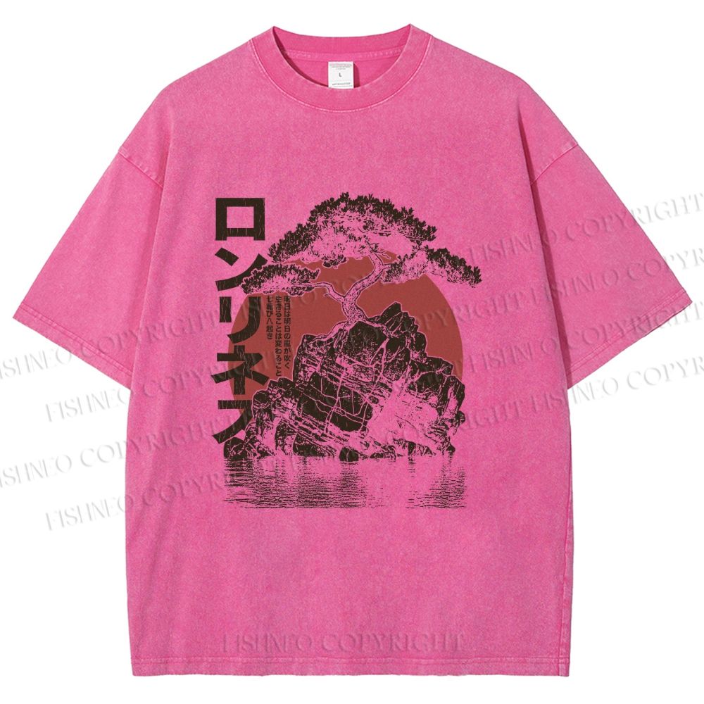 Unisex Potted Art Printed Washed Tee