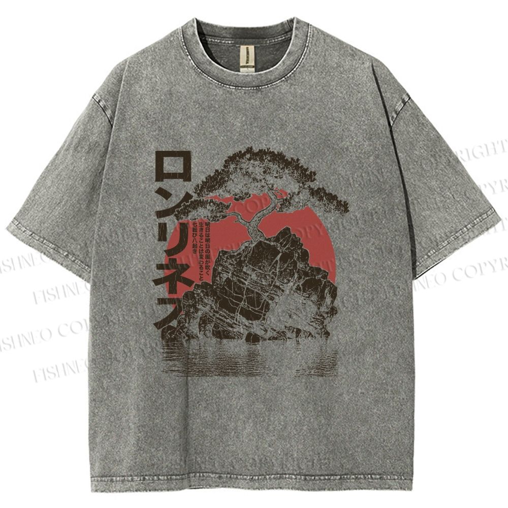Unisex Potted Art Printed Washed Tee
