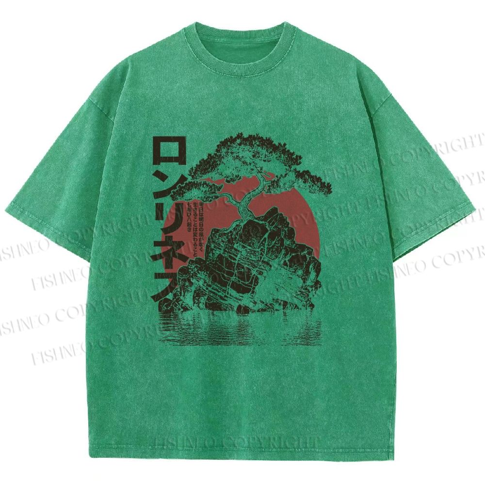 Unisex Potted Art Printed Washed Tee