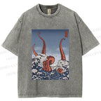 Unisex Akkorokamui's Wrath Printed Washed Tee