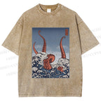 Unisex Akkorokamui's Wrath Printed Washed Tee