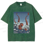 Unisex Akkorokamui's Wrath Printed Washed Tee