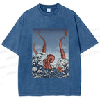 Unisex Akkorokamui's Wrath Printed Washed Tee