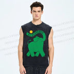 Unisex El Elefante Printed Washed Tank Top