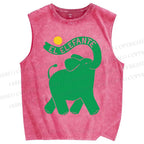 Unisex El Elefante Printed Washed Tank Top