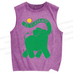 Unisex El Elefante Printed Washed Tank Top