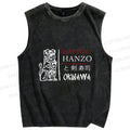 Unisex Hattori Hanzo Okinawa Printed Washed Tank Top