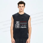 Unisex Hattori Hanzo Okinawa Printed Washed Tank Top