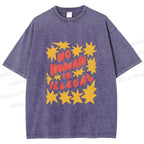 Unisex Pride No Human is Illegal Printed Washed Tee