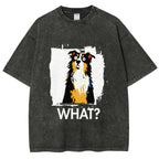 Unisex Australian Shepherd What Dog Printed Washed Tee