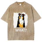 Unisex Australian Shepherd What Dog Printed Washed Tee