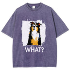 Unisex Australian Shepherd What Dog Printed Washed Tee
