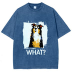 Unisex Australian Shepherd What Dog Printed Washed Tee