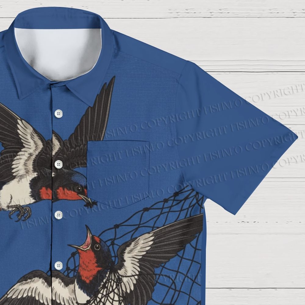 Flying swallows Hawaiian Shirt