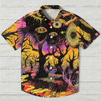 Forest with glowing eyes Hawaiian Shirt