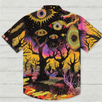 Forest with glowing eyes Hawaiian Shirt