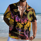 Forest with glowing eyes Hawaiian Shirt