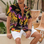 Forest with glowing eyes Hawaiian Shirt