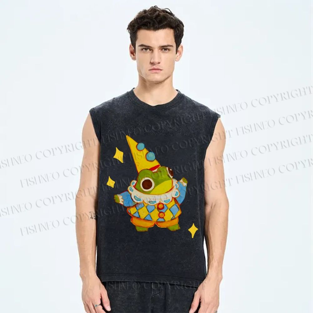 Unisex Sapo Da Corte Printed Washed Tank Top