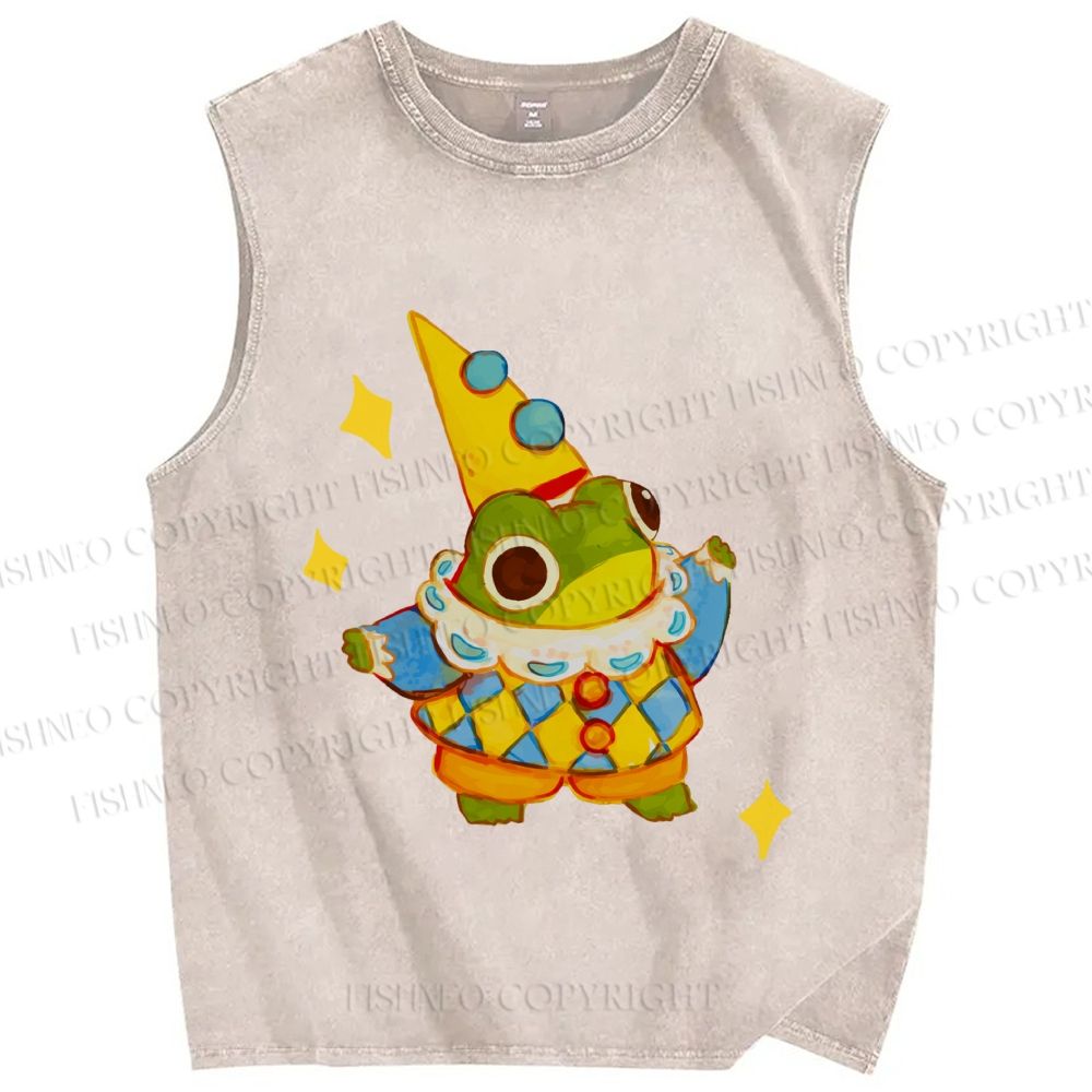 Unisex Sapo Da Corte Printed Washed Tank Top