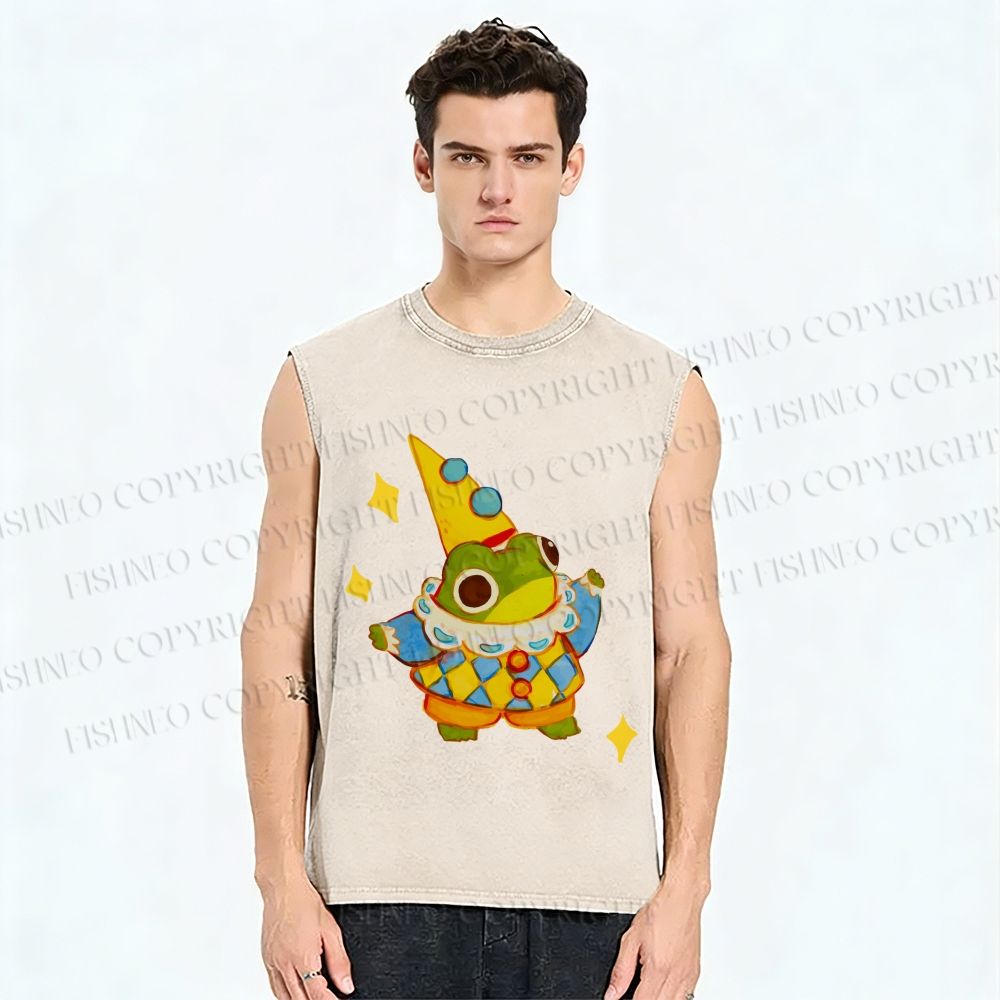 Unisex Sapo Da Corte Printed Washed Tank Top