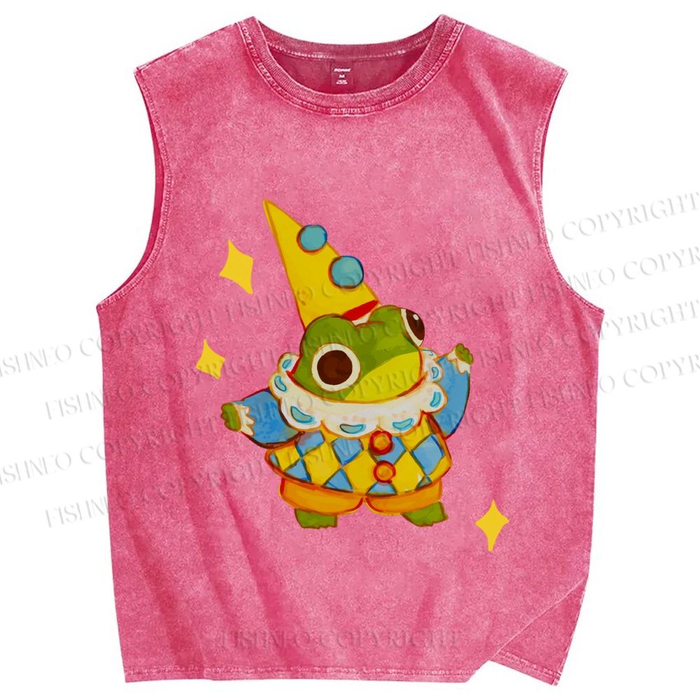 Unisex Sapo Da Corte Printed Washed Tank Top