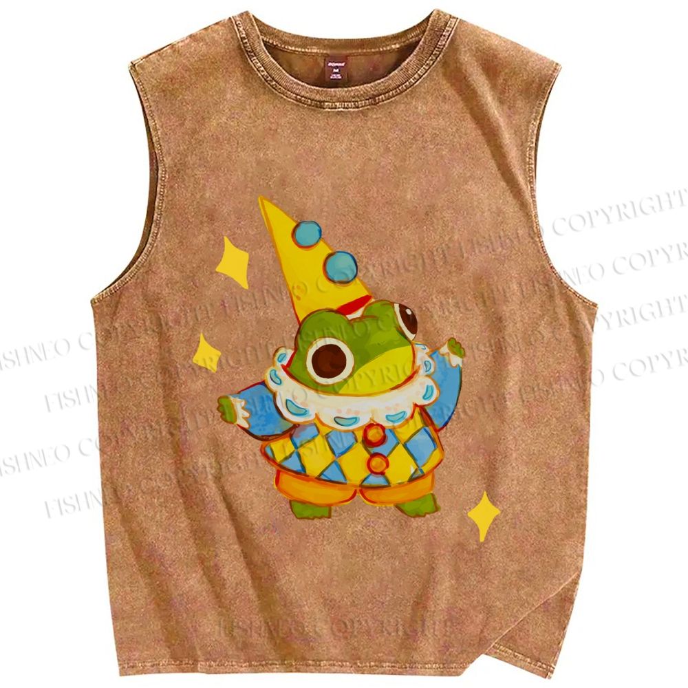 Unisex Sapo Da Corte Printed Washed Tank Top