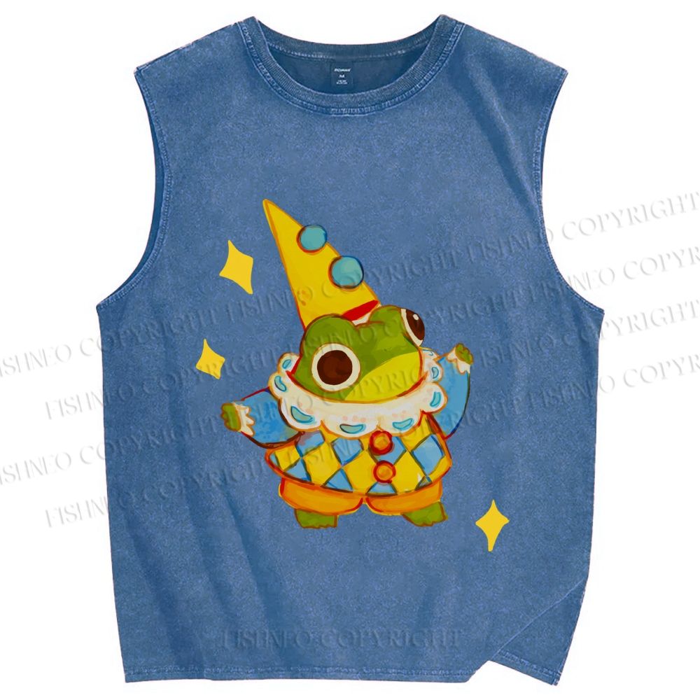 Unisex Sapo Da Corte Printed Washed Tank Top