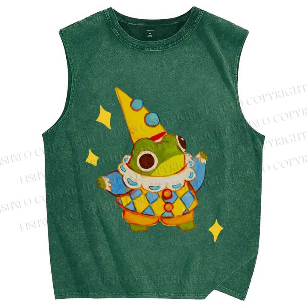 Unisex Sapo Da Corte Printed Washed Tank Top