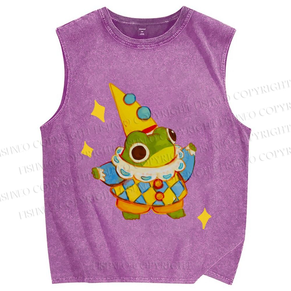 Unisex Sapo Da Corte Printed Washed Tank Top
