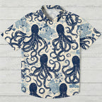 Octopus Print Hawaiian Shirt