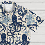 Octopus Print Hawaiian Shirt