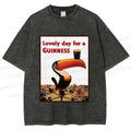 Unisex Lovely Day For A Guinness Printed Washed Tee
