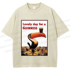 Unisex Lovely Day For A Guinness Printed Washed Tee