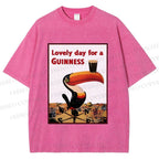 Unisex Lovely Day For A Guinness Printed Washed Tee