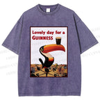 Unisex Lovely Day For A Guinness Printed Washed Tee