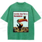 Unisex Lovely Day For A Guinness Printed Washed Tee