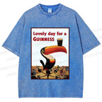 Unisex Lovely Day For A Guinness Printed Washed Tee