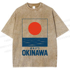 Unisex Okinawa Japan Printed Washed Tee