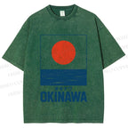 Unisex Okinawa Japan Printed Washed Tee
