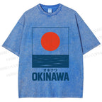 Unisex Okinawa Japan Printed Washed Tee