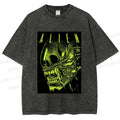 Unisex Alien Printed Washed Tee