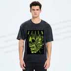 Unisex Alien Printed Washed Tee