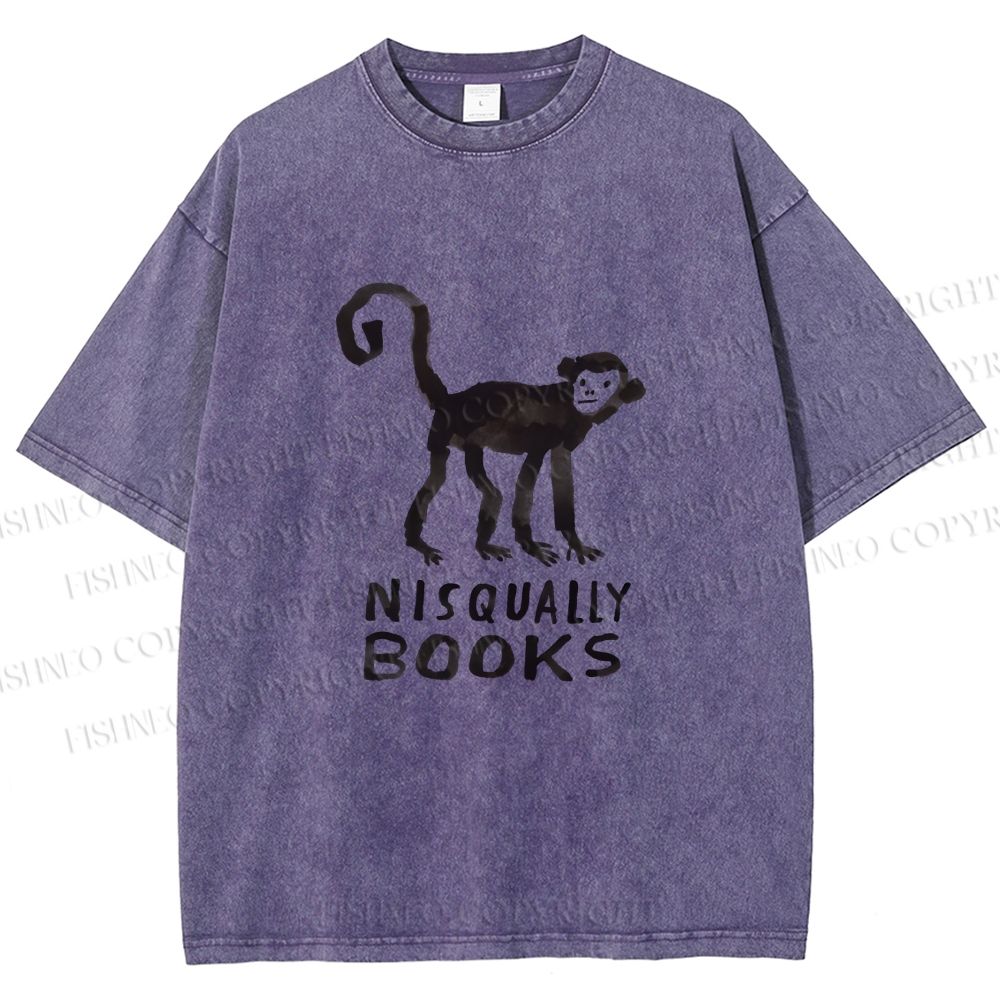 Unisex Silly Monkey Nisqually Books Printed Washed Tee
