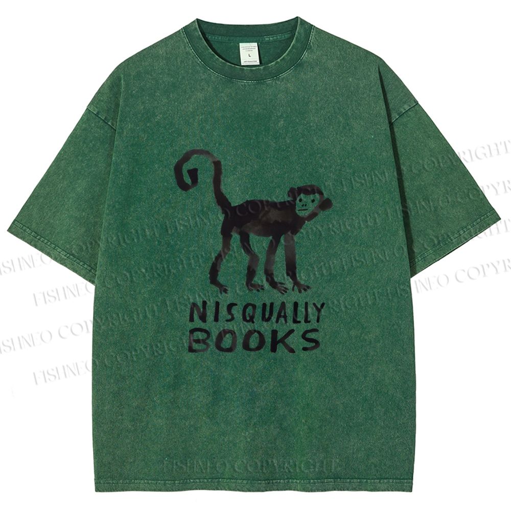 Unisex Silly Monkey Nisqually Books Printed Washed Tee