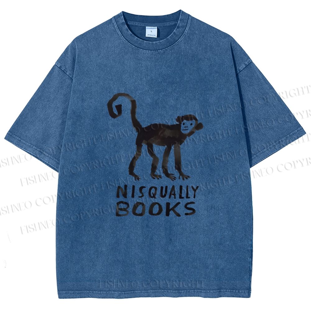Unisex Silly Monkey Nisqually Books Printed Washed Tee