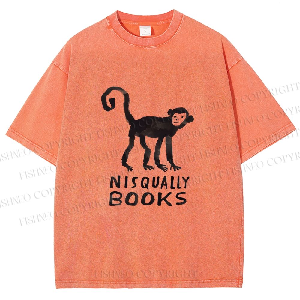 Unisex Silly Monkey Nisqually Books Printed Washed Tee