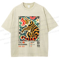 Unisex Yayoi Kusama Tiger Printed Washed Tee