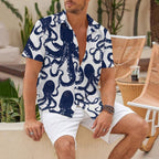 Octopus Print Hawaiian Shirt