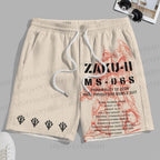 Men's MS-06S ZAKU II Printed Casual Beach Plus Size Shorts